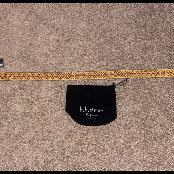 B.B. SIMON Orange & Red Belt Size 38 - Picture 5 of 9